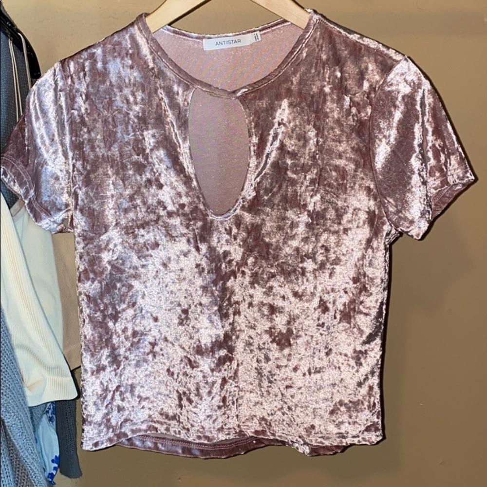 pink suede shirt